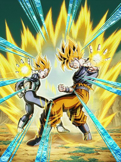 LR【全開パワーの最終決戦】超サイヤ人孫悟空&超サイヤ人ベジータの 